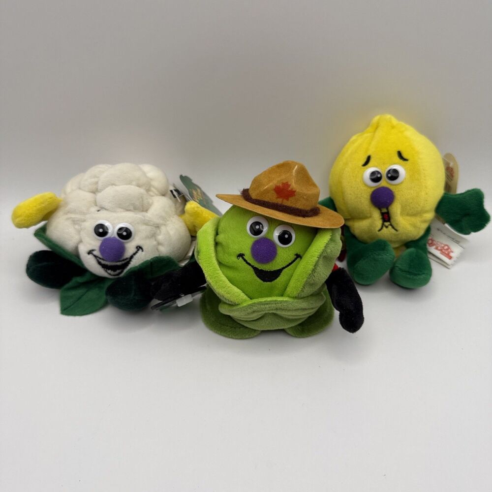 Veggie Fruit Friends Seedies w/Tags Mountie Lief Collie Flower Luis Lemon 1998